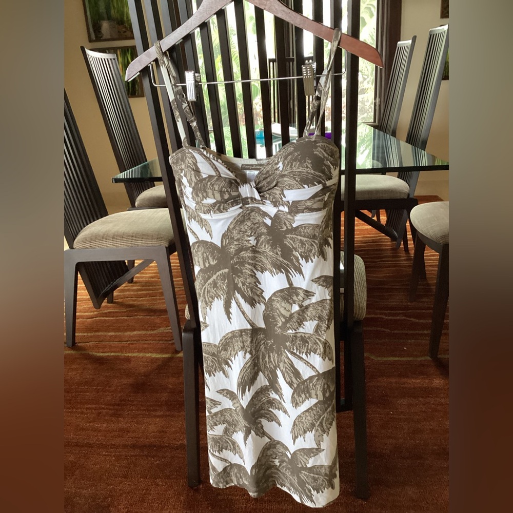 Tommy Bahama Brown and White Knot Front Dress